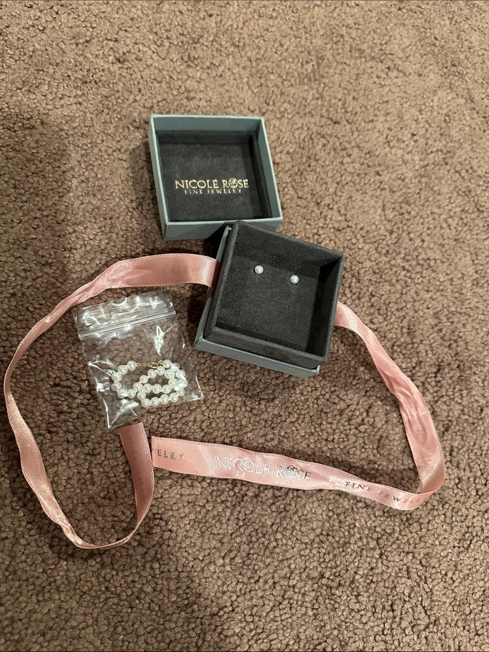 Nicole Rose Baby Pearl Earrings and Bracelet